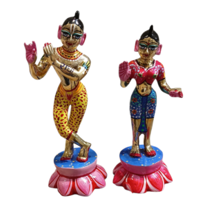 Premium Brass Radha Krishna Idol Set
