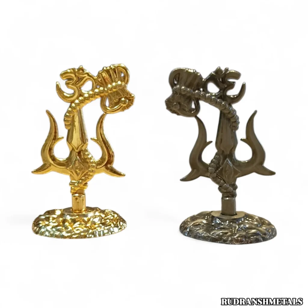 Brass Mahadev Trishul Set Manufacturer in Mathura | Gold & Antique Shiv Decor