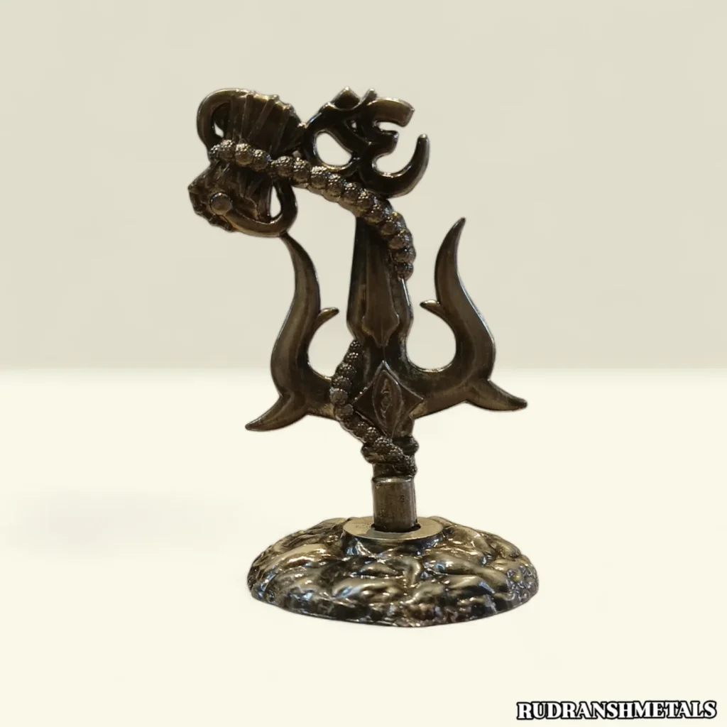 Antique Brass Trishul with Damru Manufacturer in Mathura | Handmade Mahadev Trishul Wholesale Supplier