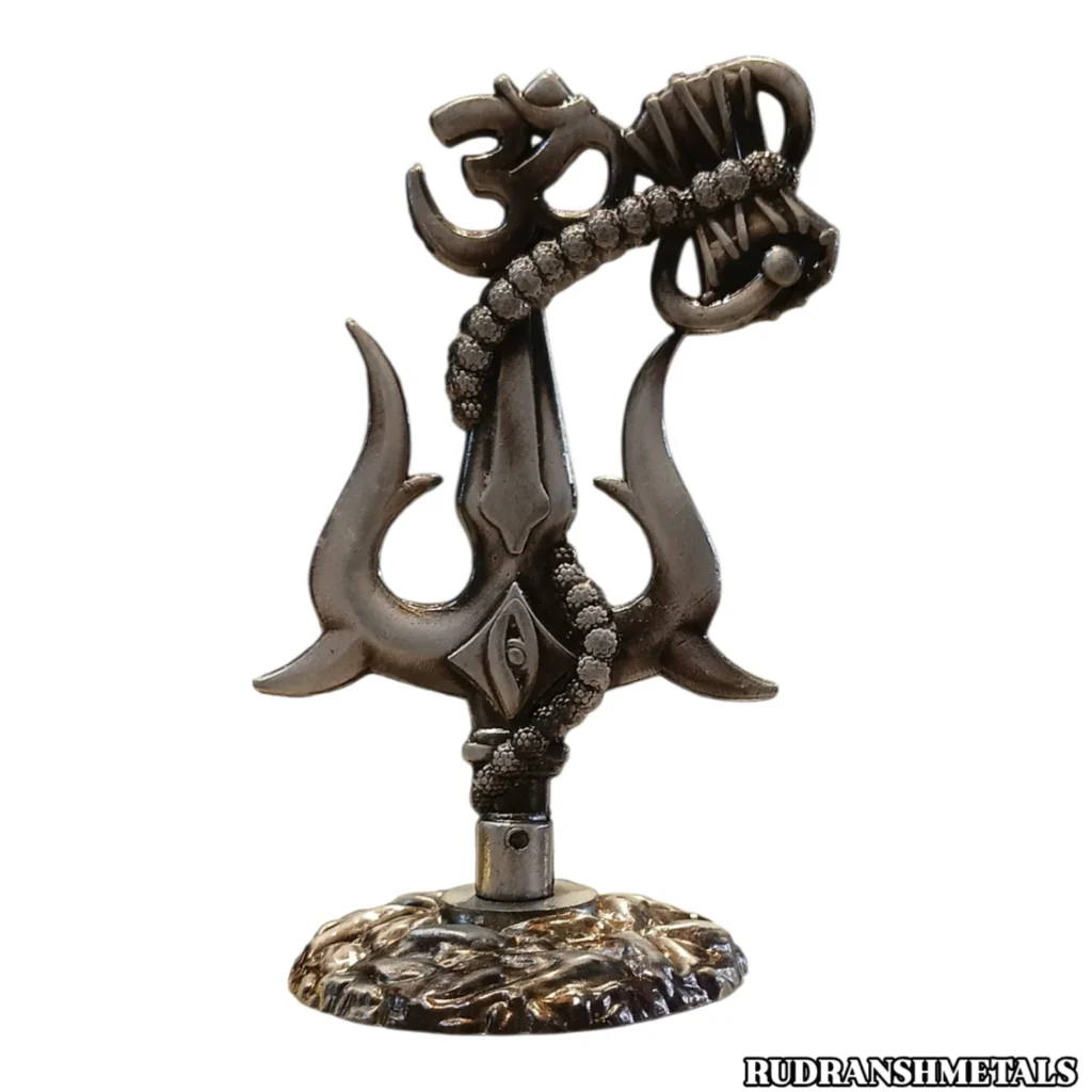 Antique Black Brass Trishul with Damru Manufacturer in Mathura | Handmade Mahadev Trishul Wholesale Supplie