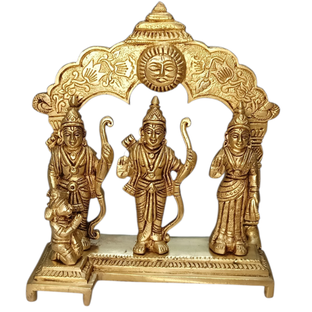 Brass Ram Darbar Idol Manufacturer in Mathura | Handcrafted Ram Parivar Statue