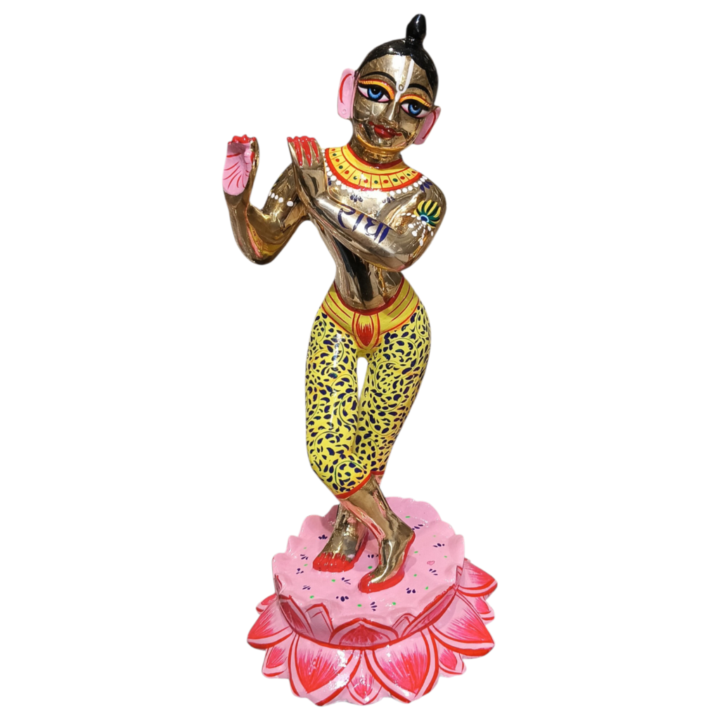 Premium Brass Dancing Krishna Idol Manufacturer in Mathura | Handcrafted Brass Murti