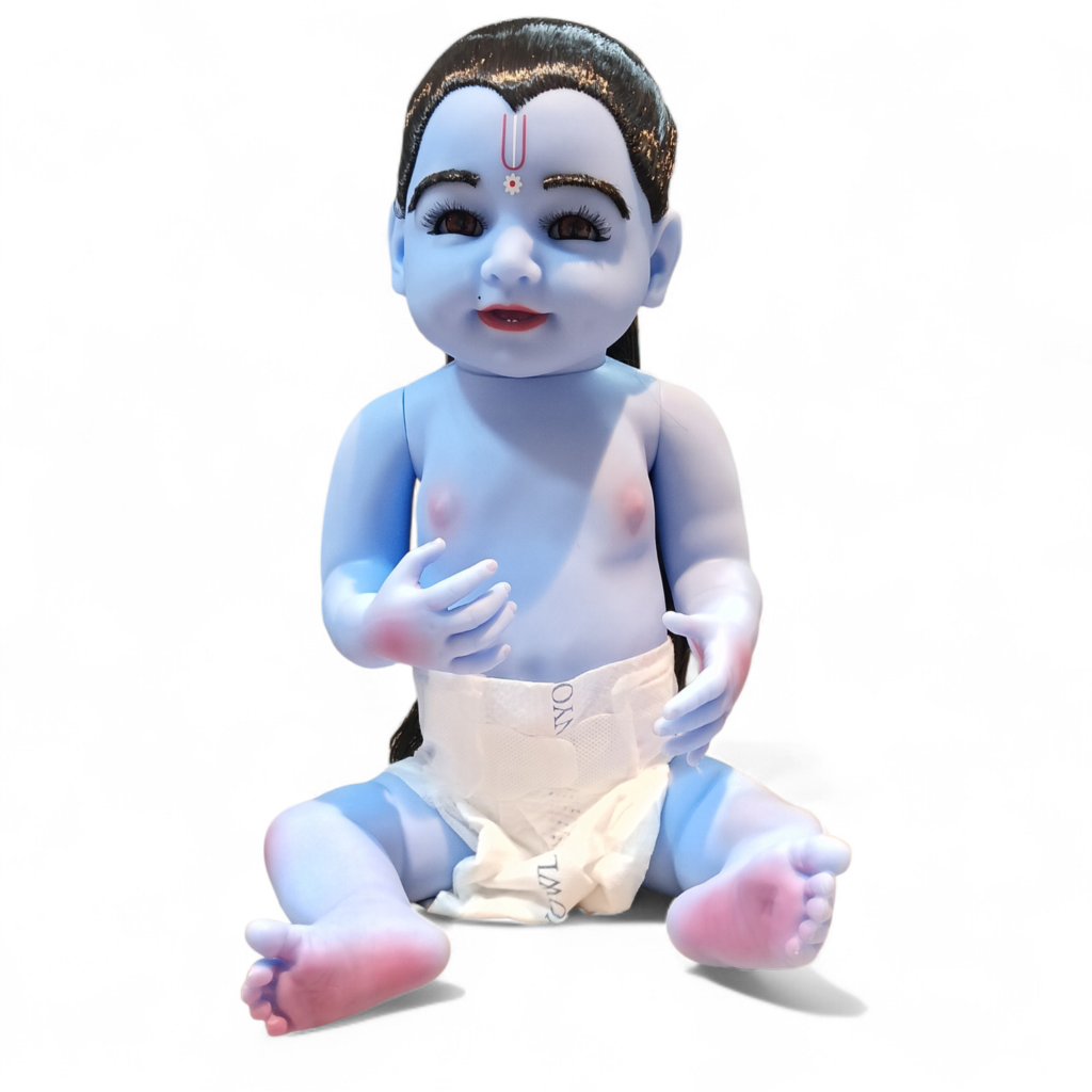 Premium Silicone Bal Krishna Idol Manufacturer in Mathura | Handmade Blue Baby Krishna Statue