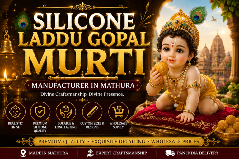 Silicone Laddu Gopal Murti Manufacturer in Mathura – Premium Quality Idols by Rudransh Metals