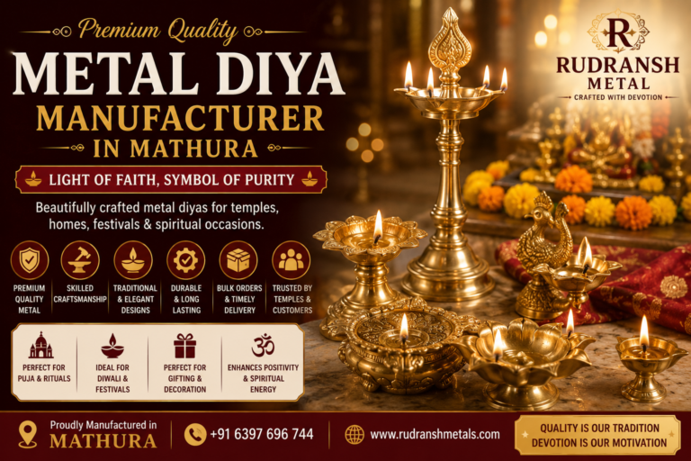 Metal Diya Manufacturer in Mathura – Premium Brass & Decorative Diyas by Rudransh Metal